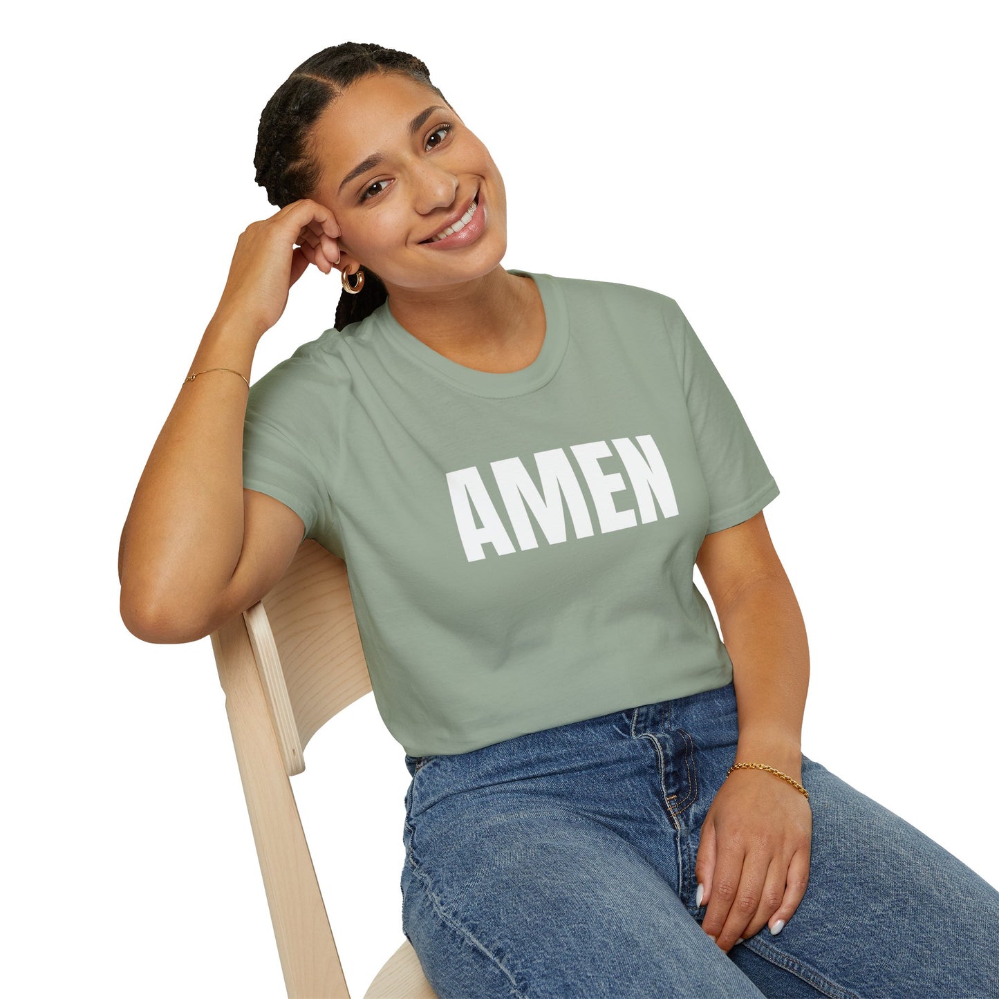 Amen Graphic T-Shirt Bold Faith Statement Tee