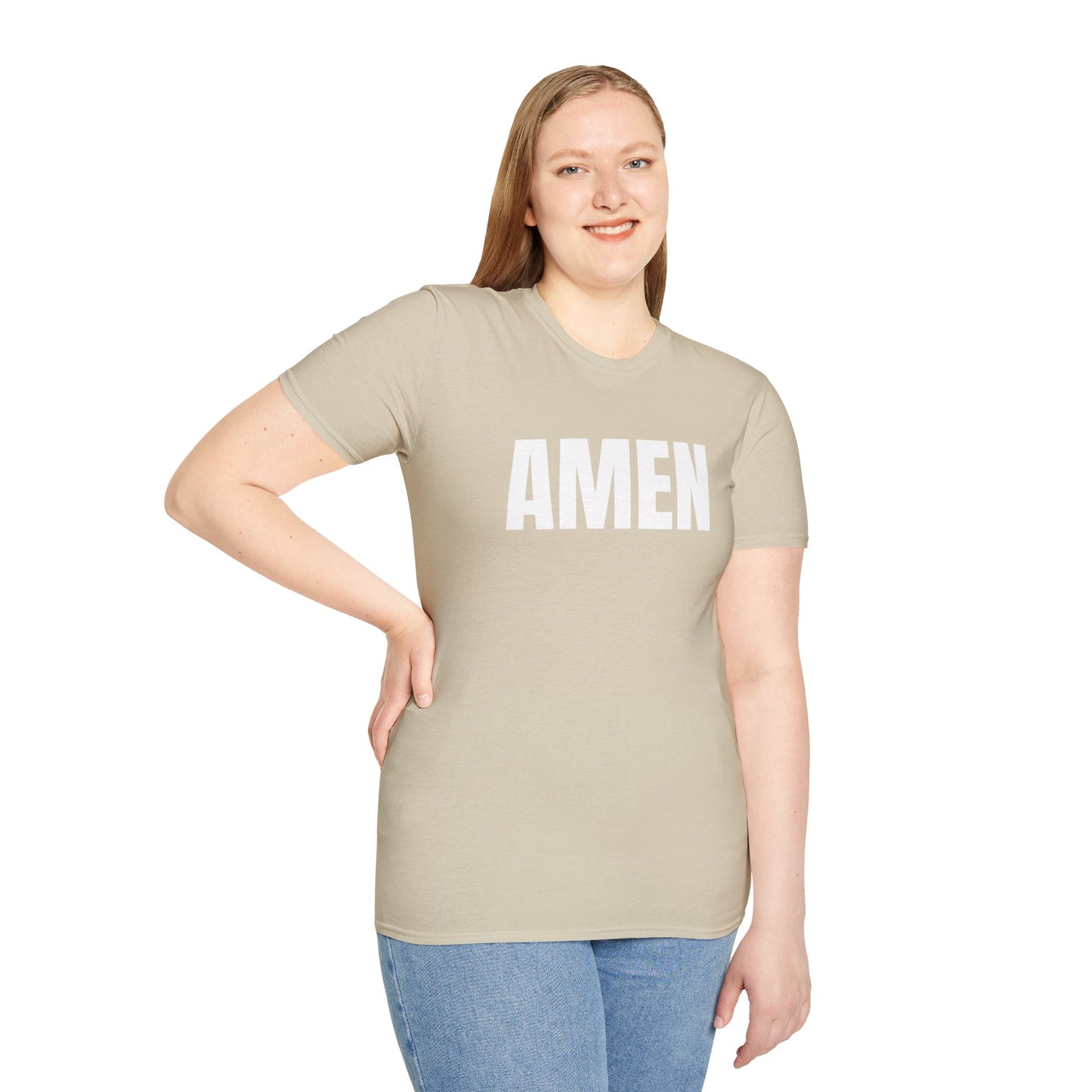 Amen Graphic T-Shirt Bold Faith Statement Tee