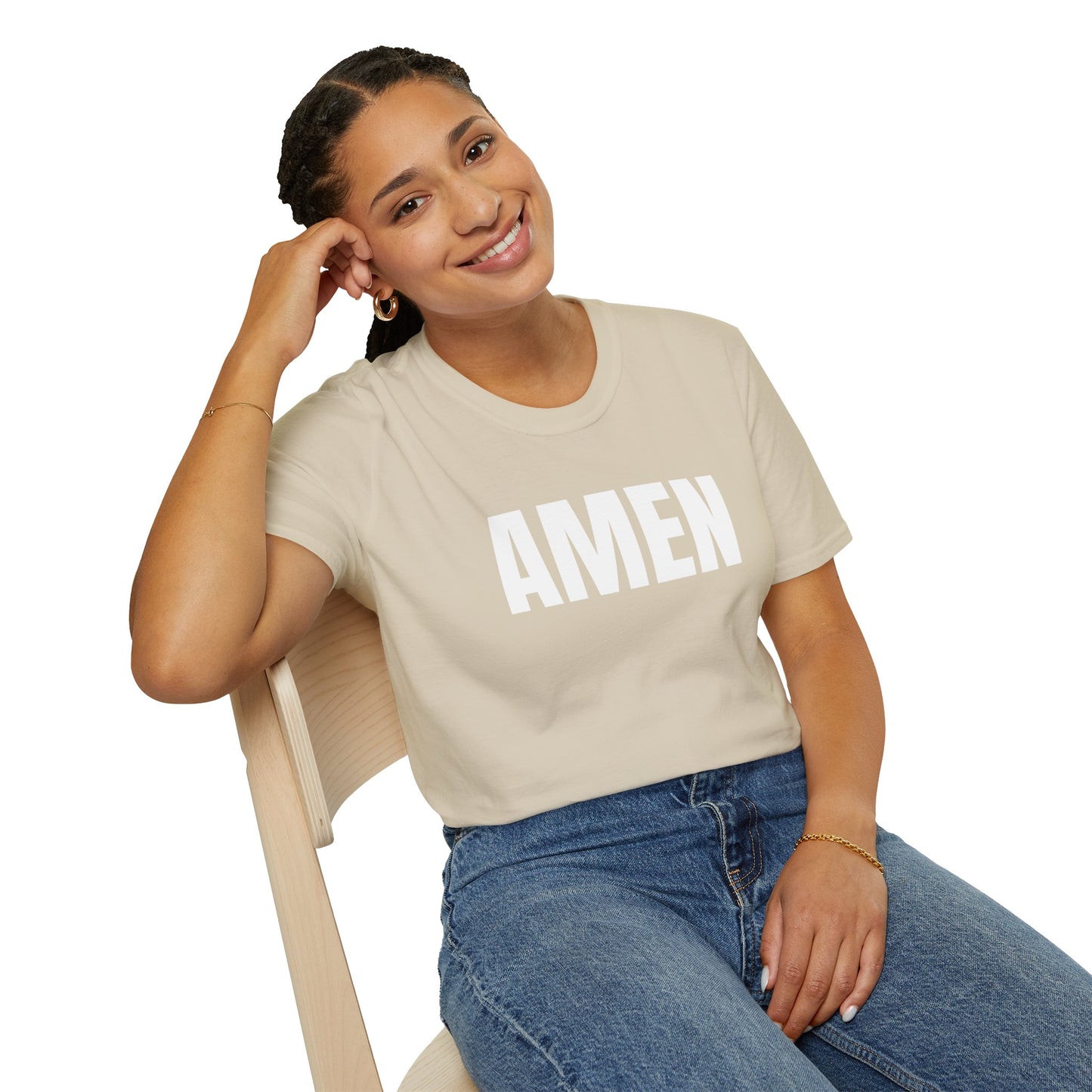 Amen Graphic T-Shirt Bold Faith Statement Tee