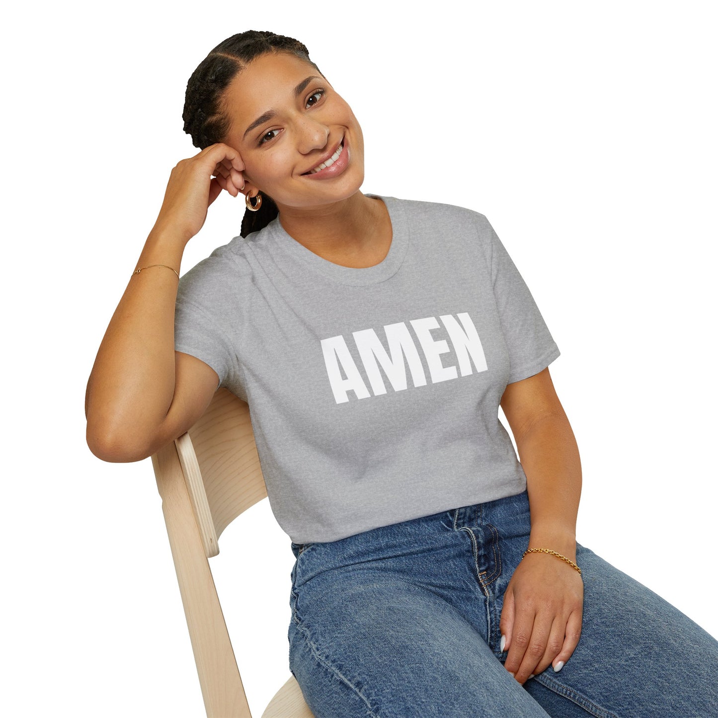 Amen Graphic T-Shirt Bold Faith Statement Tee