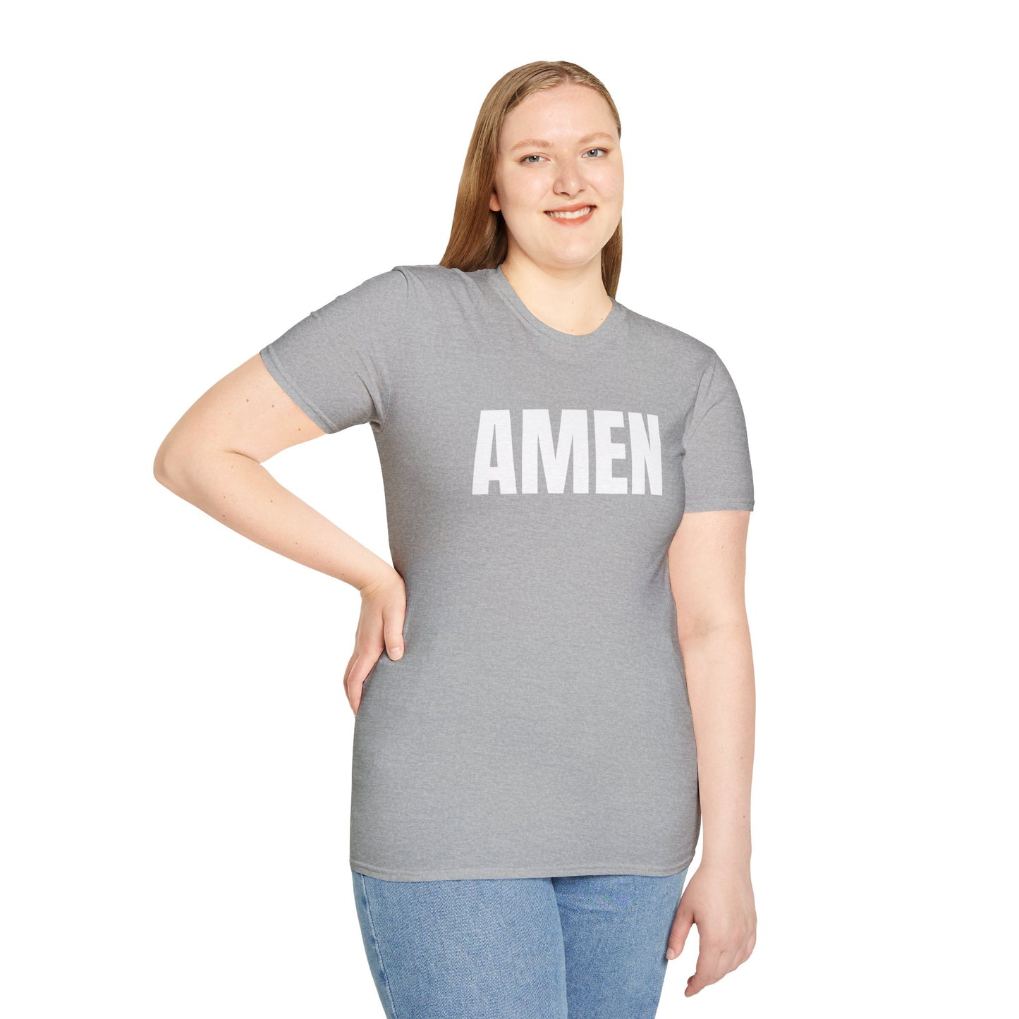 Amen Graphic T-Shirt Bold Faith Statement Tee