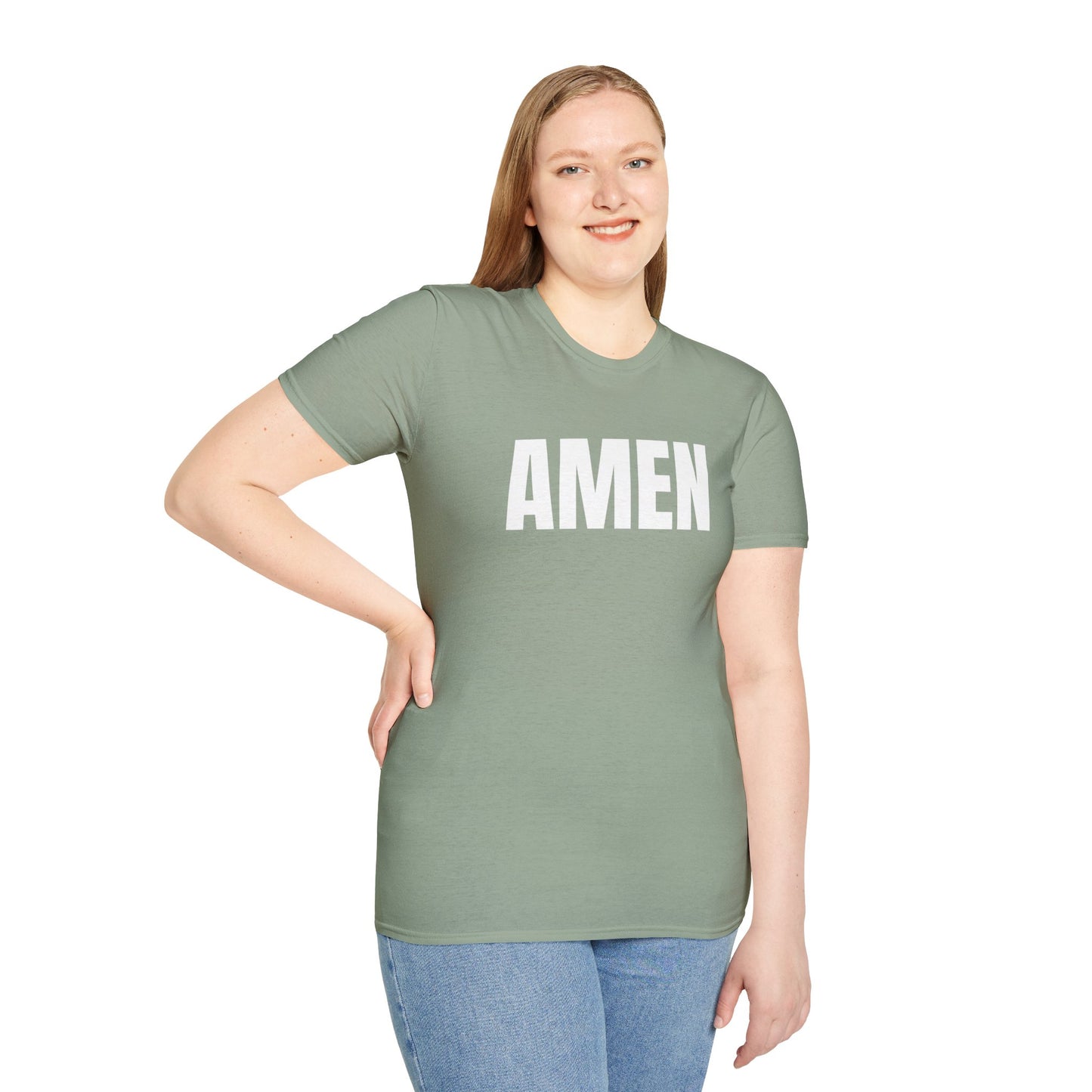 Amen Graphic T-Shirt Bold Faith Statement Tee